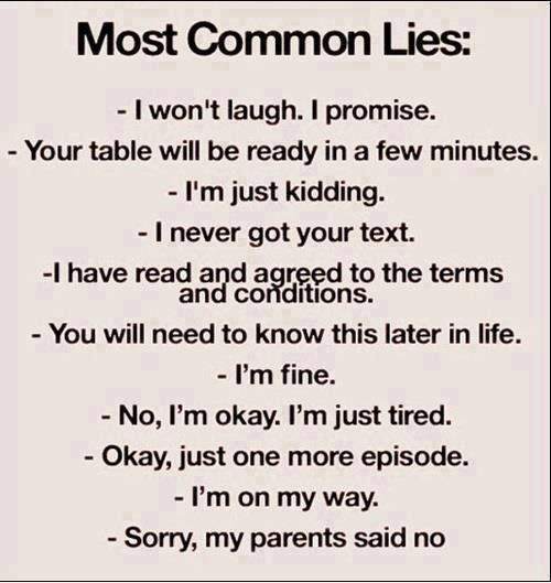 Most Common Lies